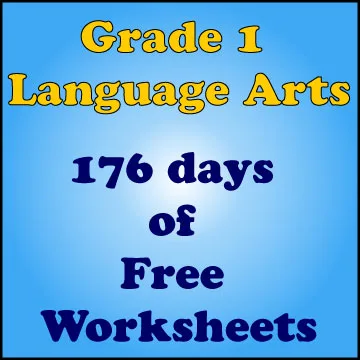 Grade 1 Language Arts 176 days of Free Worksheets