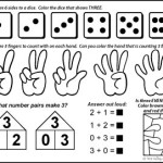 number bonds of three, dice, counting fingers, even or odd