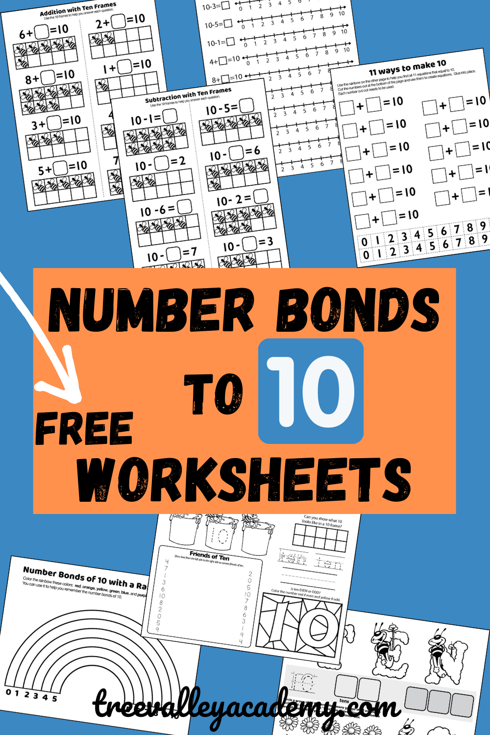 Number Bonds To 10 Worksheets Tree Valley Academy