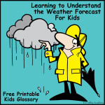 Learning to Understand the Weather Forecast for Kids with a Free Printable Kids Glossary of Common Weather Terms.