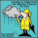 Learning to Understand the Weather Forecast for Kids with a Free Printable Kids Glossary of Common Weather Terms.