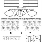 Free math printables for Kindergarten or Grade 1. A number study of 15, before and after, ten frames, odd or even, tracing fifteen, and learning to group by tens when adding.