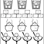 Free math printables for Kindergarten and Grade 1. Number Bonds of 14 colouring worksheet.