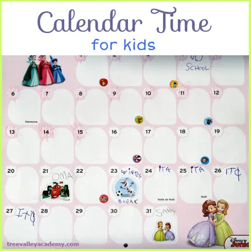 Daily Calendar Time for Kids - Fun and simple way to teach kids to read a calendar.