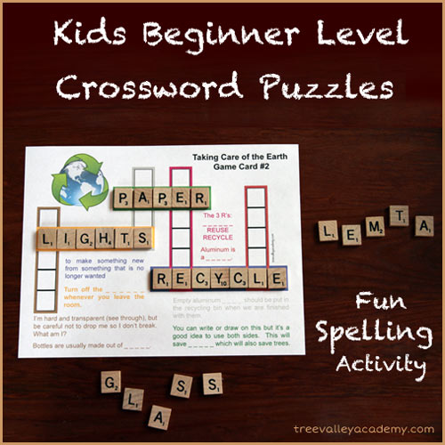 Easy save planet earth crossword puzzles help kids learn Earth Day vocabulary.  Very kid-friendly and a fun spelling activity easy enough for even younger children at the beginning stage of spelling and sounding out words.  Later the finished Earth Day crossword puzzles can be reused as a game card for a fun spelling game. #earthday #spelling #vocabulary #crosswordpuzzle 