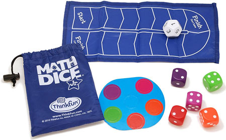 Math dice game - for practicing addition and subtraction up to 12.