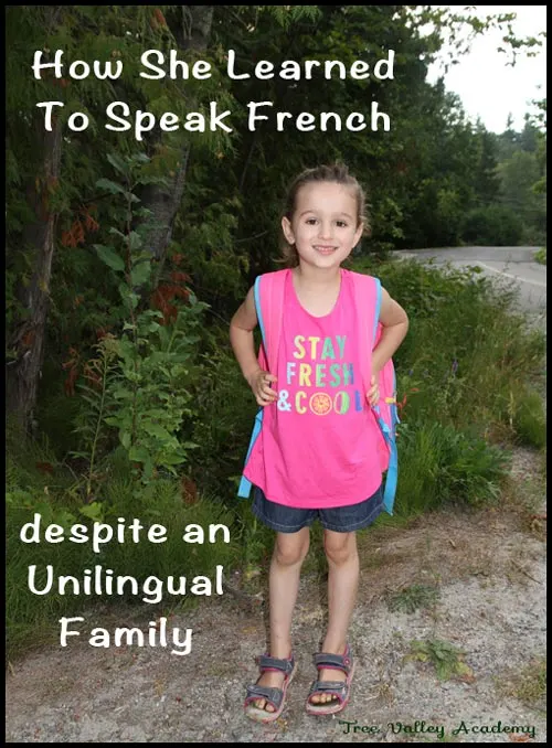 One mom's quest to help her child learn a second language even tho she was unilingual.