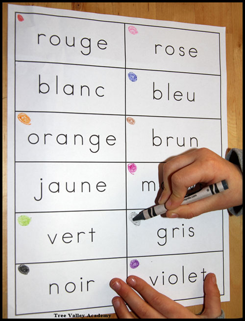 Colors In French