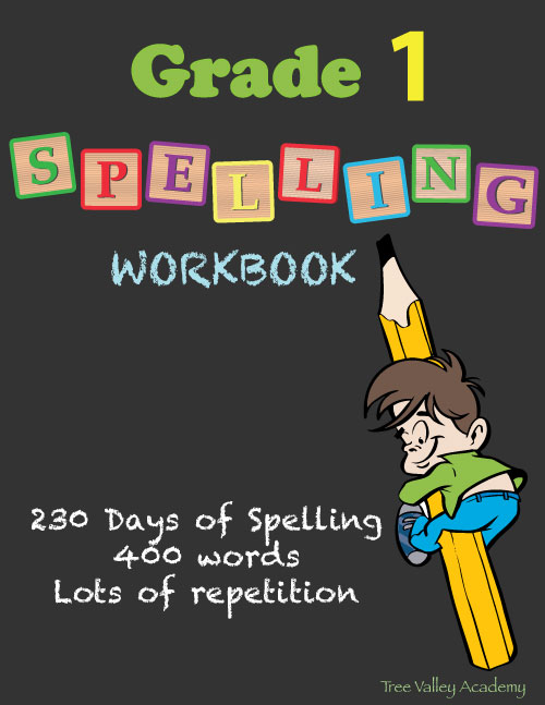 Grade1SpellingWorkbookCover Tree Valley Academy