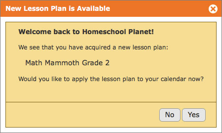 It's easy to schedule a year's worth of assignments in a couple of clicks with a lesson plan on Homeschool Planet.