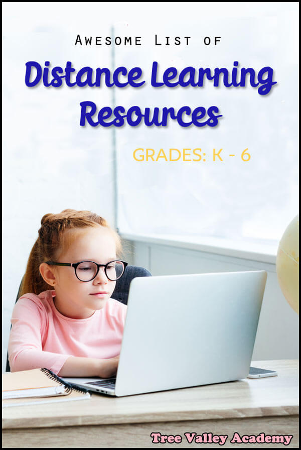 Great list of distance learning resources for elementary students from preschool to 6th grade.     Sorted by subject, only the best programs made the list. Many are free. #homeschooling #K-6