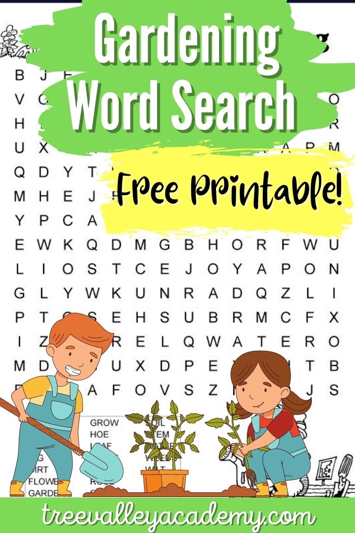 Garden Word Search Printable