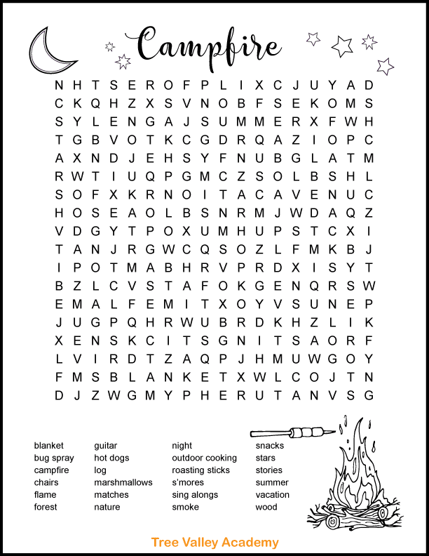 summer holidays word search tree valley academy