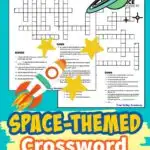 2 printable space themed crossword puzzles for kids in grades 5 or 6