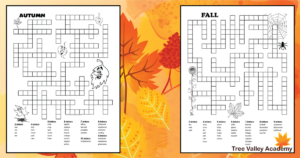 Free Printable Autumn / Fall Word Fill In Puzzles - Tree Valley Academy
