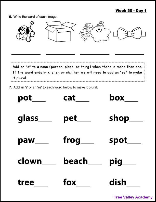 First Grade English Worksheets Spelling