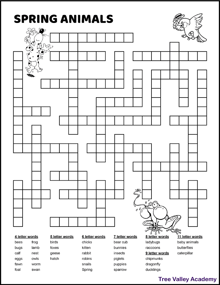 Animal Crossword Puzzle in 2023  Crossword, Crossword puzzle, Printable  crafts