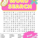 Free printable spring break word search for kids. There are 21 hidden spring words in a 17 X 17 grid of uppercase letters.