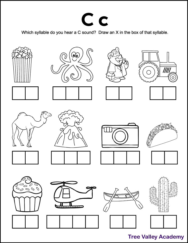 what is the phonic sound of letter c