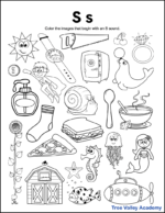 Letter S Sound Worksheets - Tree Valley Academy