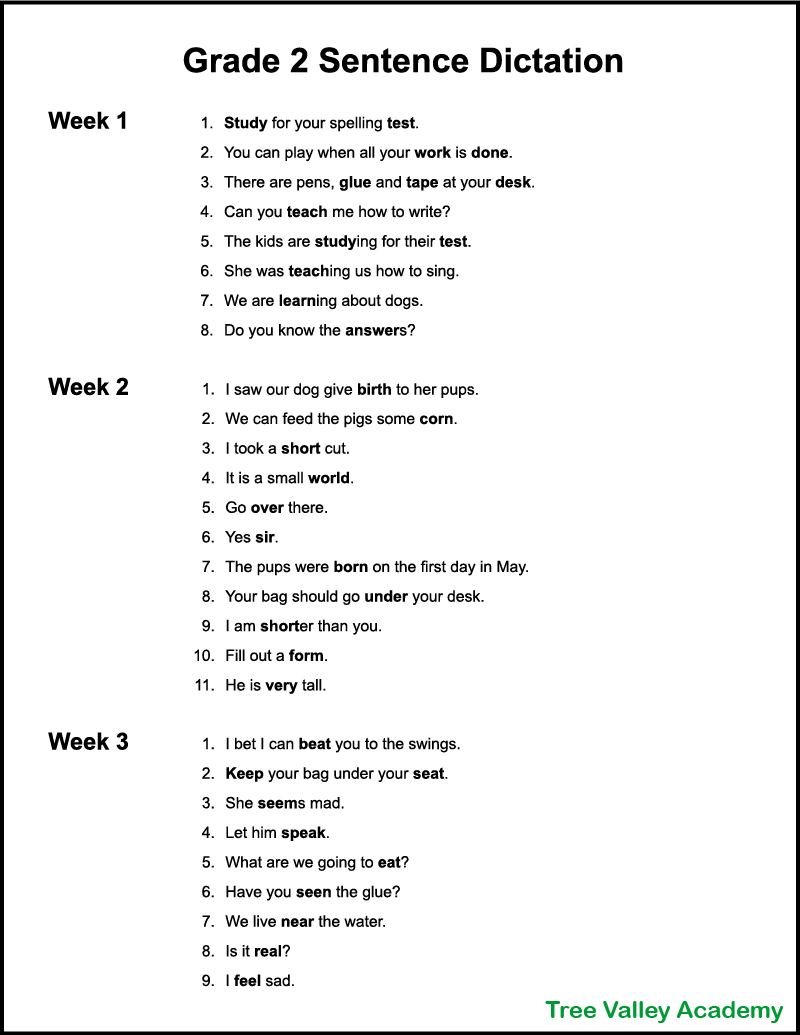 20nd Grade Spelling Weeks 20-20 - Tree Valley Academy Throughout 6th Grade Spelling Worksheet