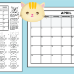 A printable calendar worksheet for April 2022 and a full page April 2022 calendar.