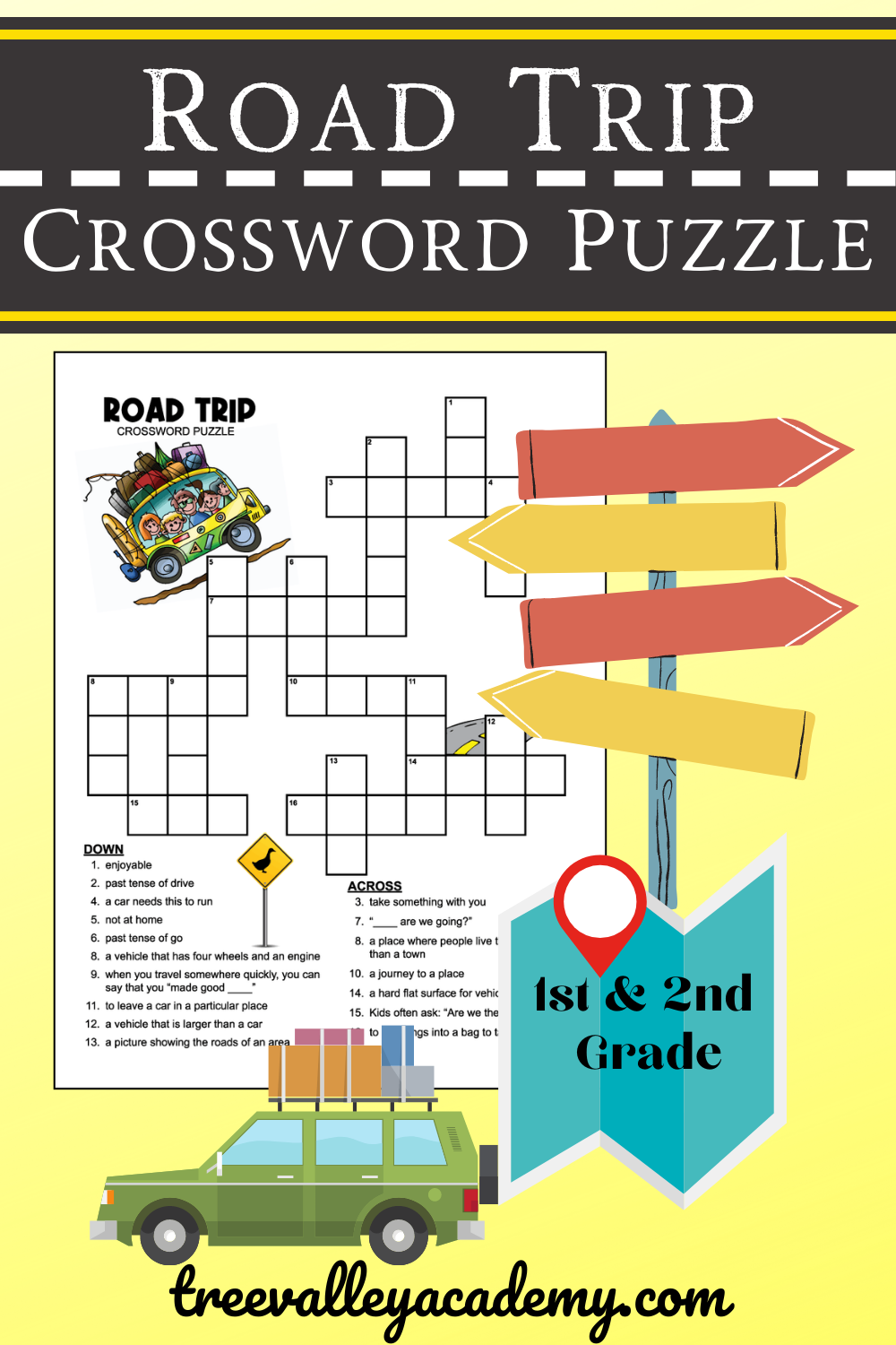 road trip guessing game crossword