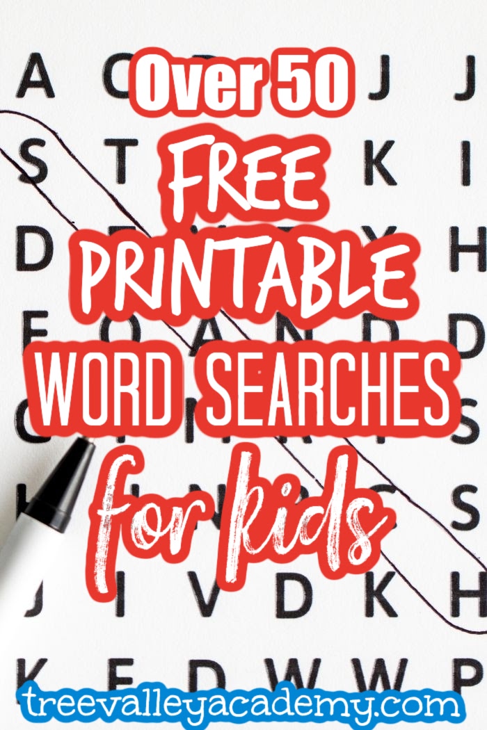 60+ Free Printable Word Searches for Kids