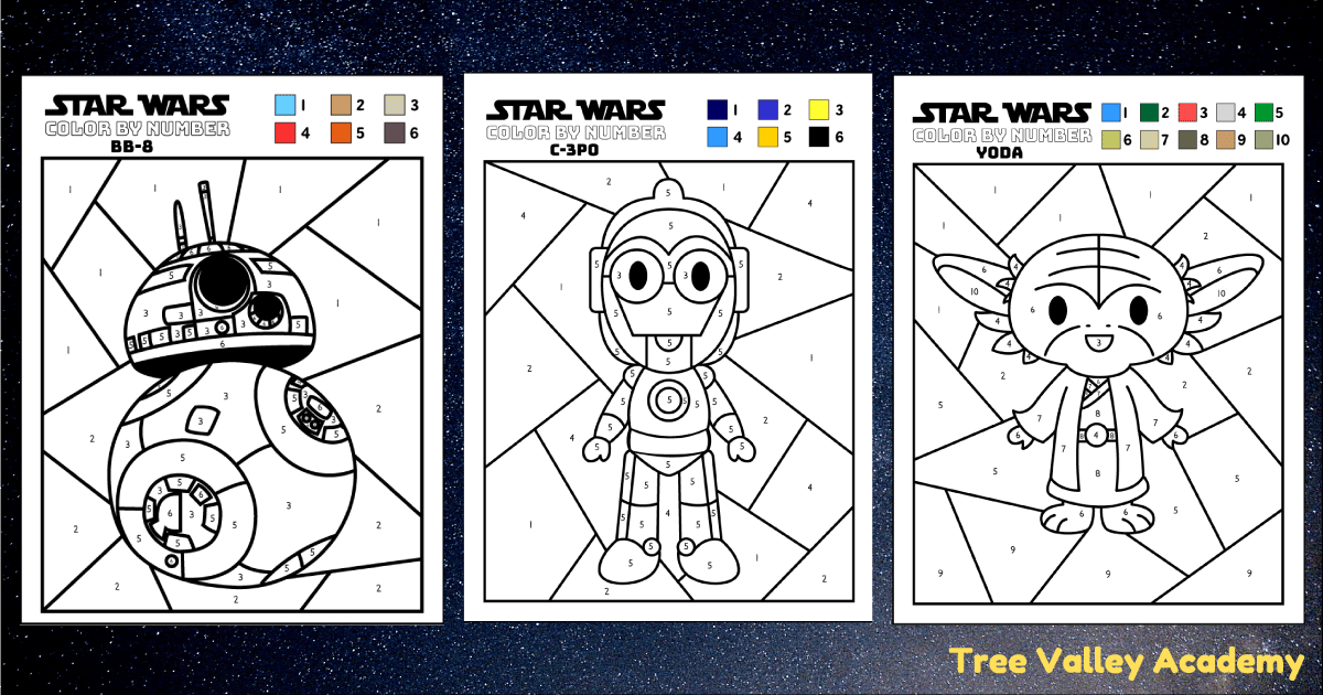 Color By Numbers Star Wars Free Printables