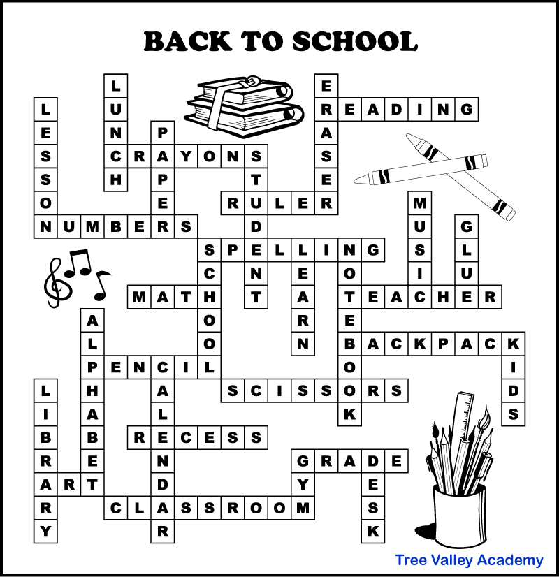 Silent Letters Crossword Puzzle for Kids - Tree Valley Academy