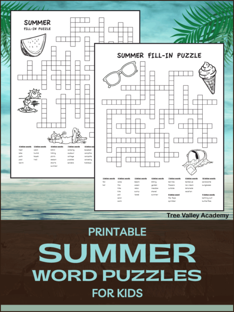 16+ Free Printable Fill In Word Puzzles for Kids - Tree Valley Academy