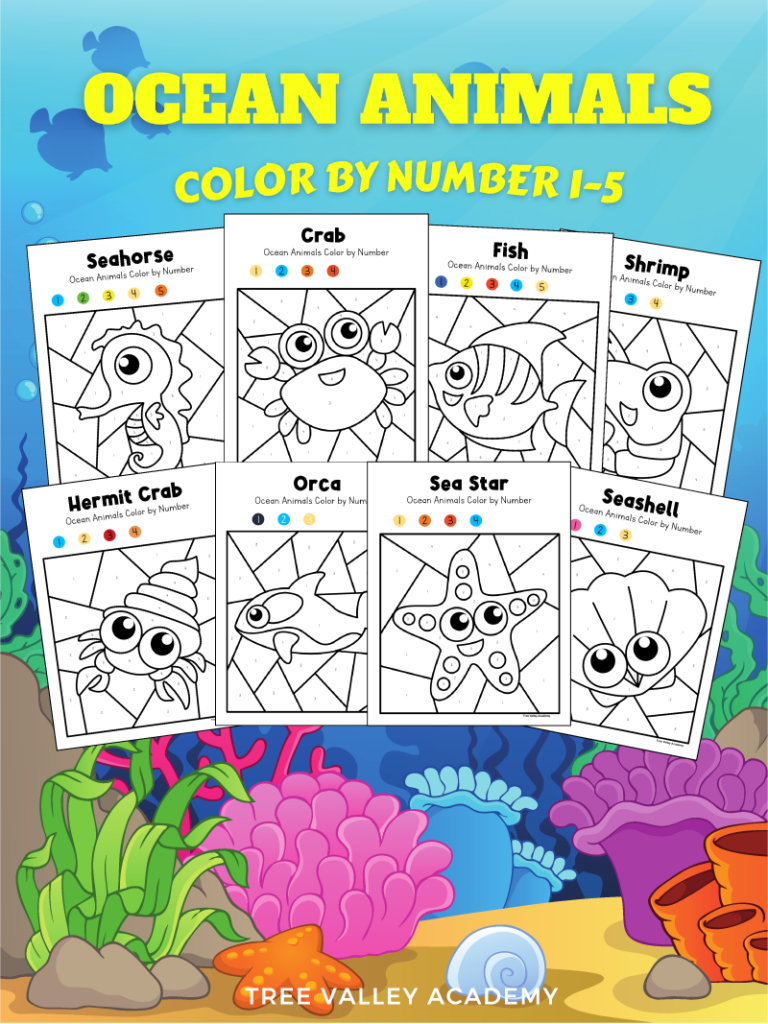 Ocean Life Color By Number for Kids Ages 8-12: Amazing Sea Animals