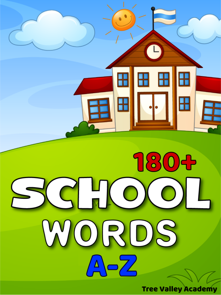 180+ school words A-Z