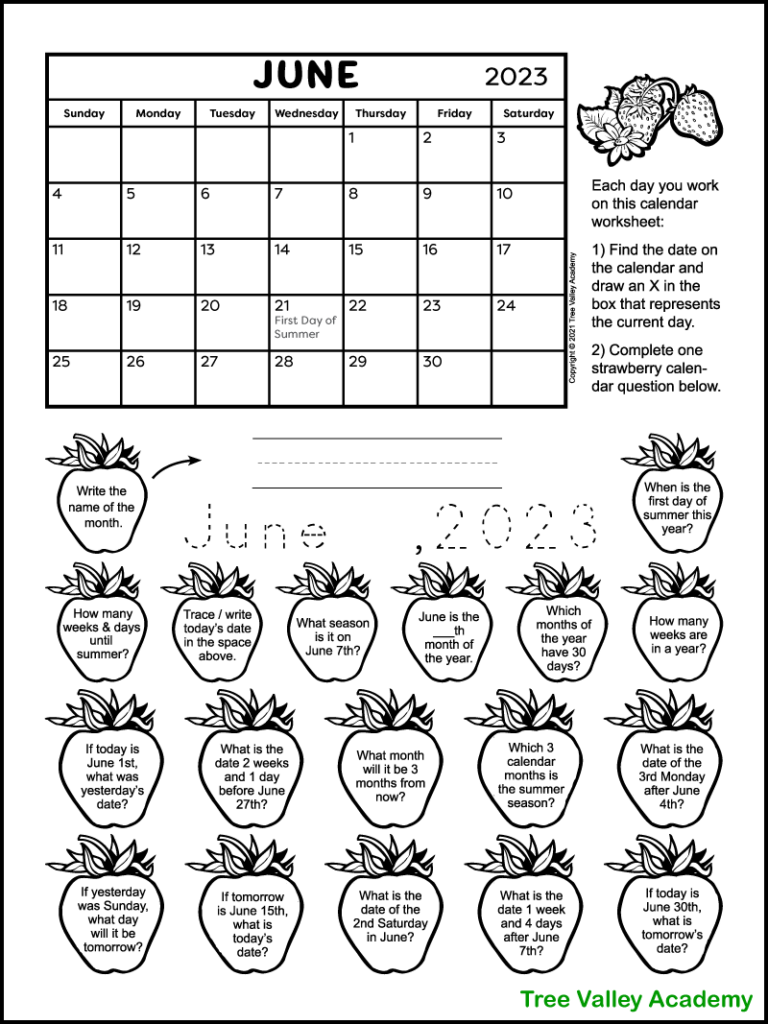 Calendar Worksheets For Grade 2 Printable Calendar