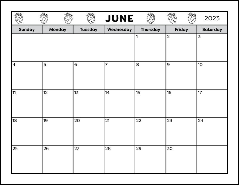 Calendar Worksheet for June 2025 Tree Valley Academy