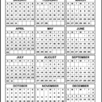 A free printable one page 2023 year calendar showing all 12 months of the year.