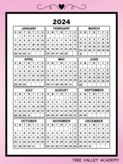 A free printable one page 2024 calendar with all 12 months. The blank 2024 yearly calendar is a great way to plan and visualize your schedule for the year.