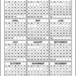A free printable one page 2024 year calendar showing all 12 months of the year.