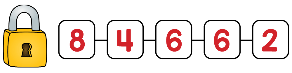 Answer key showing 84,662 as the solution to a 3rd grade place value number riddle