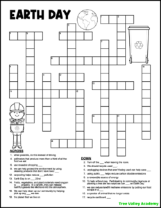 Earth Day Crossword - Tree Valley Academy