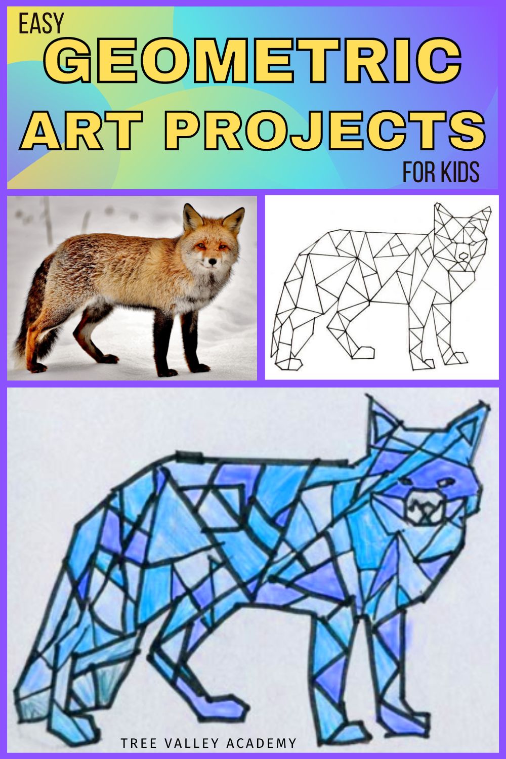 Geometric Animal Art Tree Valley Academy