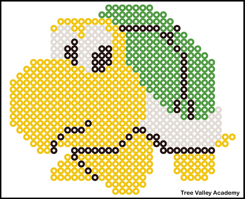 A printable Perler bead pattern for Koopa Troopa in Super Mario Bros.