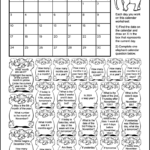 This calendar worksheet has a calendar for the month of November 2024. It also has 24 elephant images each containing a calendar question for kids to answer. Kids can color each elephant after they've answered its calendar question.