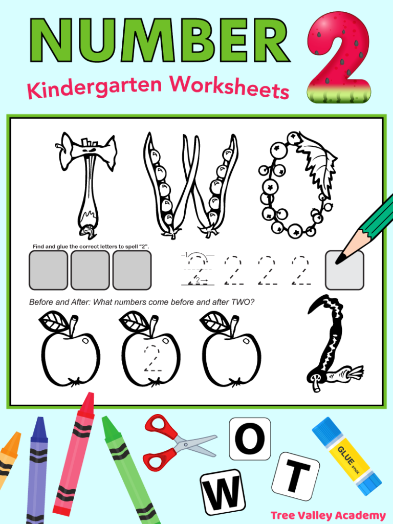 number 2 template, Crafts and Worksheets for Preschool,Toddler and  Kindergarten