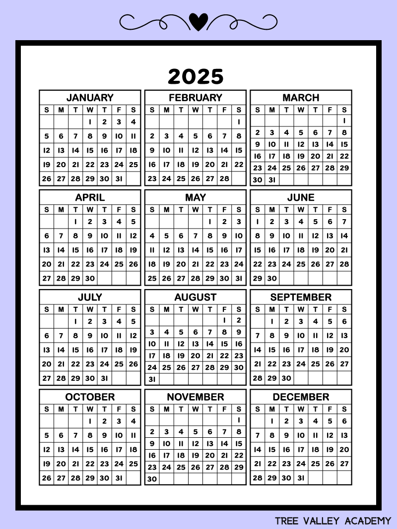 2025 Printable One Page Calendar & Kids Calendar Worksheets 2025-printable-one-page-calendar-kids-calendar-worksheets