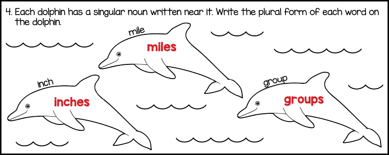 under the sea 3rd grade spelling worksheet answer key showing plural nouns like miles, inches, and groups